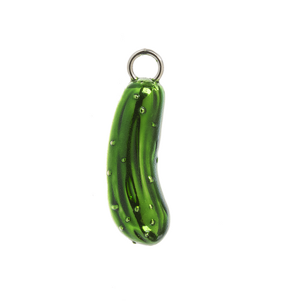 Little Christmas Pickle Ornament with Poem Card – Metal
