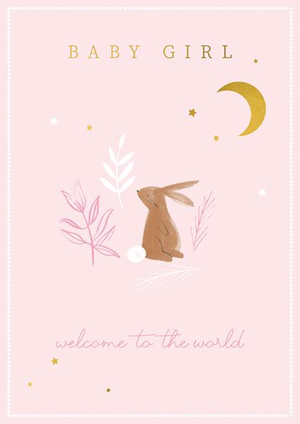 Welcome Baby Girl Card