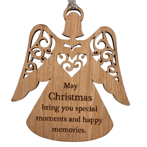 Wooden Angel May Christmas Bring Ornament