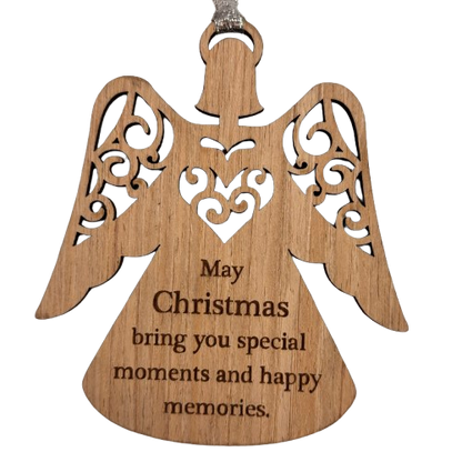 Wooden Angel May Christmas Bring Ornament