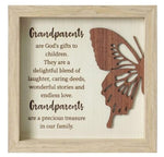 Grandsparents Plaque with Butterfly