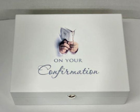 White Keepsake Box - Confirmation