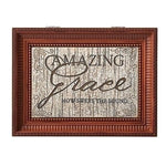 Amazing Grace Large Wood Look Music Box