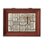 Crossword Wood Look Brown Music Box