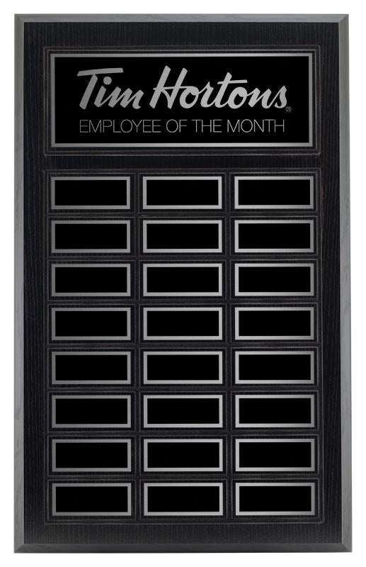 24 Year Black Annual Plaque