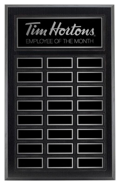 24 Year Black Annual Plaque