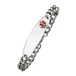 Steel Chain Link Medic Alert Bracelet