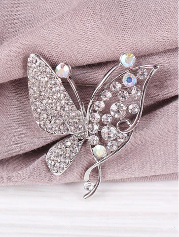 Butterfly Brooch Rhinestone