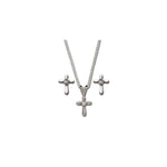 Cross Necklace and Earring Set