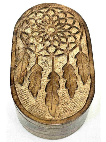 Mango Wood Swivel Box - Dream Catcher