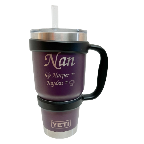 Engraving on Drinkware Brought in with Graphic