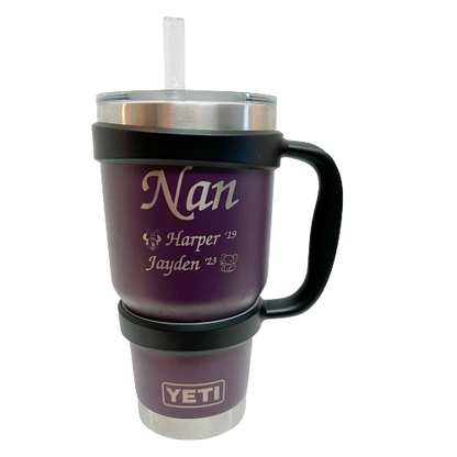 Engraving on Drinkware Brought in with Graphic