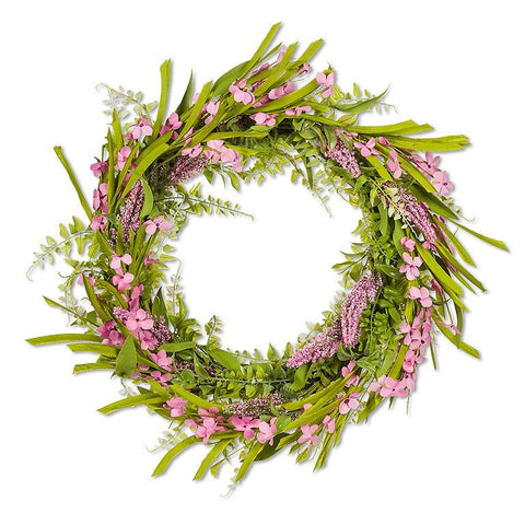 Pink Meadow Flower Wreath