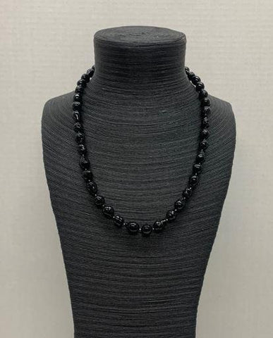 Black Bead Necklace