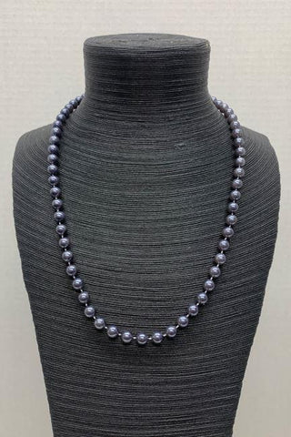 Smoke Grey Pearl Necklace