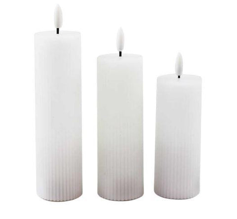 White LED Candles 3pc Set