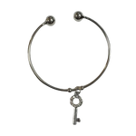 Bangle Cuff with Key Charm Bracelet