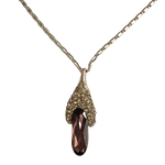 Necklace with Oval Brown Gem