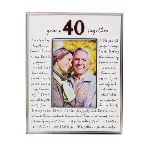 Silver 40th Anniversary Frame 4x6