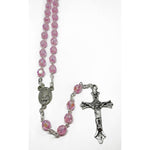 Rosary with Pink Glass Beads