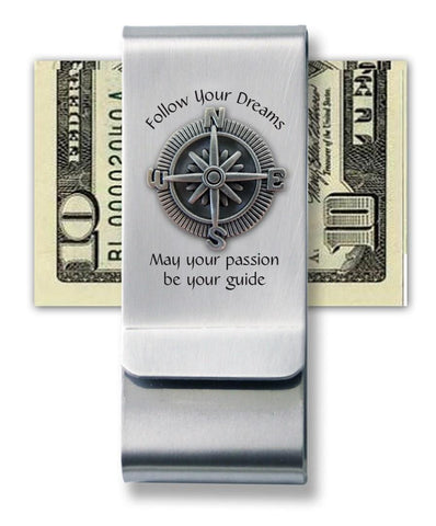 Money Clip with Compass