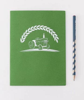 Green Tractor Pop Up Greeting Card