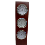 Clock, Hydrometer, Thermometer in Rosewood Base