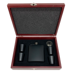 Black Flask and Glasses Box Set