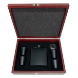 Black Flask and Glasses Box Set