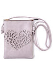 Lavender Crossbody Purse with Heart Detail