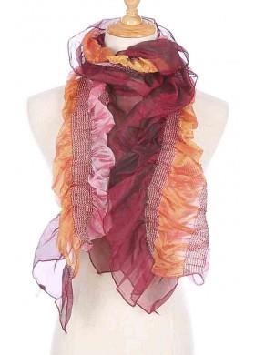 Shimmer Redish Orange Scarf