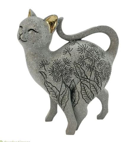 Grey Cat Figurine