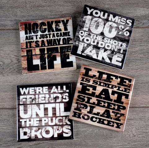 Set of 4 Hockey Coasters