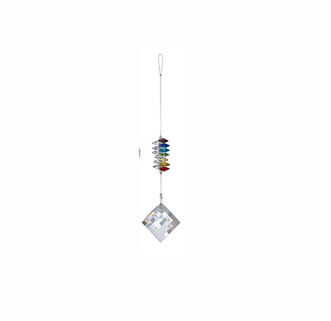 Square Crystal with Chakra Crystal Accents