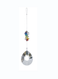 Jumbo Teardrop Crystal with Rainbow Accents