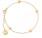 Tiny Gold Heart Bracelet