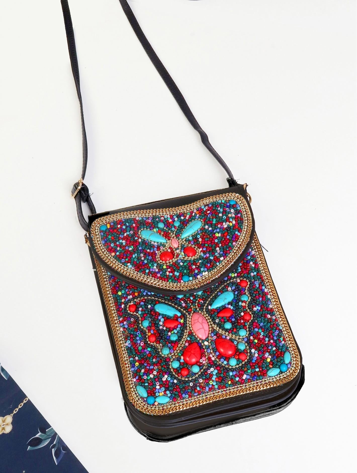 Beaded Crossbody Purse
