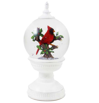 Cardinal Glitter Lantern Globe