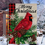 Merry Christmas Cardinal Flag