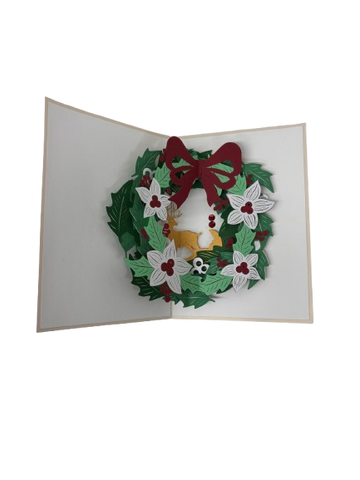 Wreath Pop Up Christmas Card