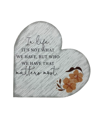 In Life Heart Plaque