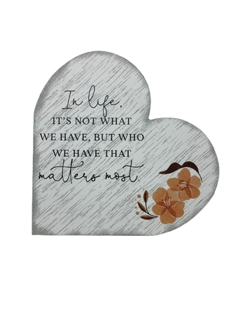 In Life Heart Plaque