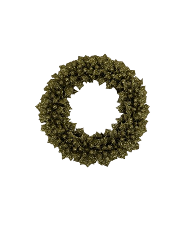 Glittered Green Mini Wreath