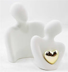 Couple with Heart Figurine