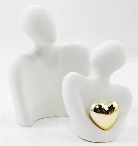 Couple with Heart Figurine