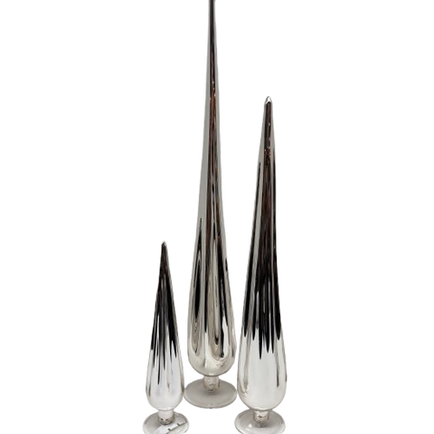 Set of 3 Mercury Glass Trees