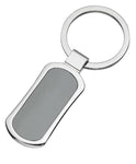 Silver with Gunmetal Insert Key Chain