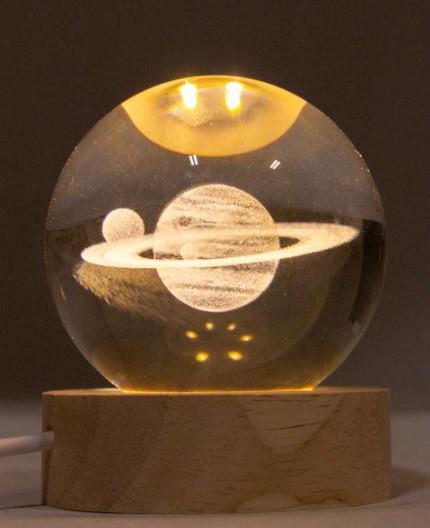 3D Saturn Crystal Ball