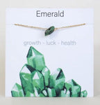 Emerald Necklace - Gold Tone