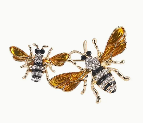 Double Bee Brooch